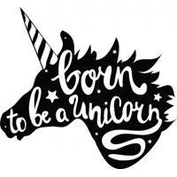 Rienda Libre Graphics - Decomural Born To Be A Unicorn Fairytale Ws-44659