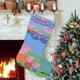thumbnail image 1 of Peppa Pig Tema: Calcetines de Navidad, fino lino blanco para colgar en escaleras y chimenea, decoración navideña para el hogar, regalo de Navidad. 45cm × 32cm, 1 of 5