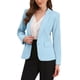 thumbnail image 4 of INSPIRE CHIC Blazers para Mujeres Regreso a Clases Conjunto de Maestra Casual de Negocios Chaqueta de Trabajo de Oficina con un Botón Frontal de Manga Larga con Hombreras S Azul Cielo, 4 of 6