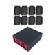 thumbnail image 3 of Caja De Mazo De Cartas Con Divisores De 8 Cartas Contenedor Fuerte Almacenamiento De Tarjeta De Juego Resistente Rojo Negro, 3 of 5