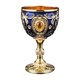 thumbnail image 1 of Copa De Agua Vintage En Relieve, Peque?a Copa Para Beber, Copa De Vino De Metal Europea, Dorada, Azul Profundo, 1 of 5