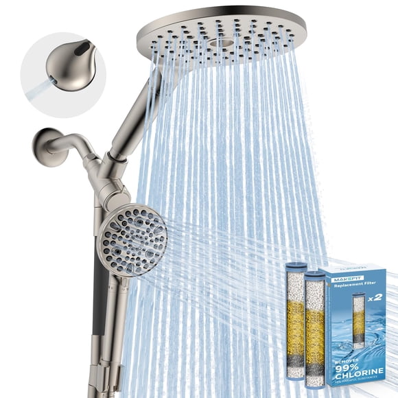 Combo de cabezal de ducha MakeFit con doble filtro para lluvia de alta presión