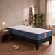 thumbnail image 1 of Cama 1.5 Plazas Europea América Azul Tela Negro 105x190x60 Cm Resorte Bonell Dual Side, 1 of 6