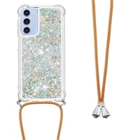 Funda Foxdock Para Samsung Galaxy A17 Con Cuerda Ajustable, Brillo Líquido, Protección Antigolpes Y Lente – Ideal Para Regalo