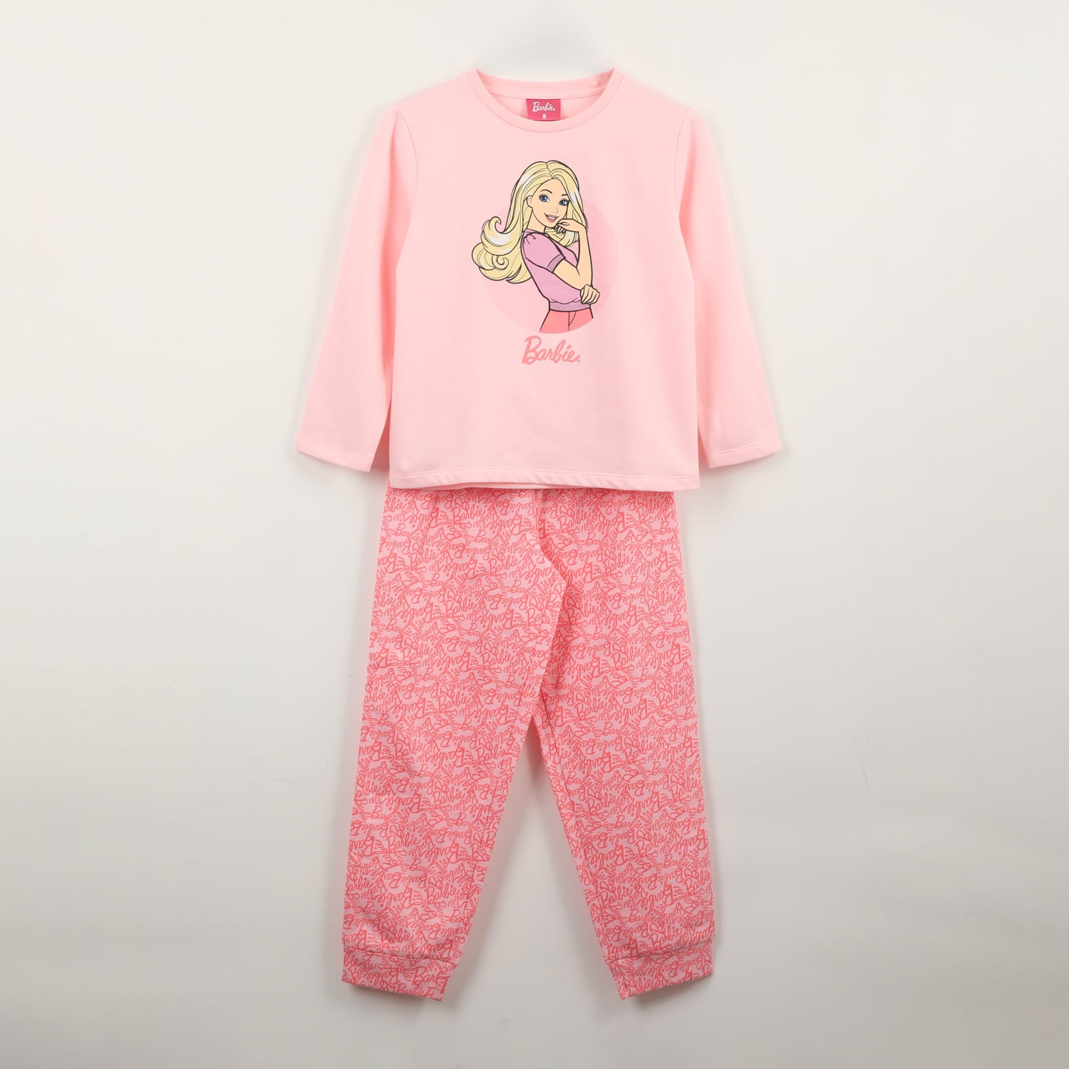 Pijama Manga Larga Niña Muñeca Rosado Barbie