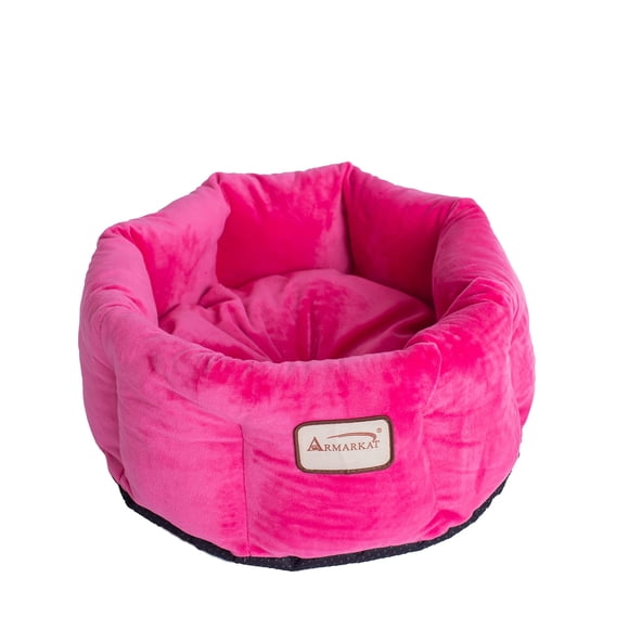 Cama para mascota Armarkat C03CZH Cozy, rosa, 38 cm de diámetro