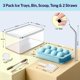 thumbnail image 3 of Juego de 3 bandejas para cubos de hielo de 4,5 cm – Cozy Kitchen Essentials, 3 of 8