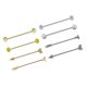 thumbnail image 1 of Pendientes De Barra De Acero Inoxidable Industriales De 4 Piezas Oro + Plata, 1 of 6