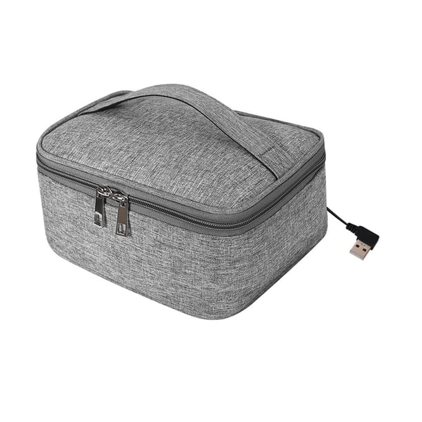 Fiambrera Eléctrica Con Calefacción USB, Tela Oxford, Calentador De Almuerzo, Bolsa Para Acampar, Coche, Gris
