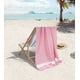 thumbnail image 2 of Toalla de playa LANE LINEN, color rosa caramelo turco, 100 x 180 cm, paquete de 2, 2 of 6