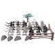 thumbnail image 2 of Plástico Caballero Medieval Soldado Juguetes Ejército Hombres Soldados Arcaicos Ejército Infantería 24x Con Accesorios, 2 of 5