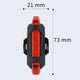thumbnail image 3 of Luz trasera LED para bicicleta, recargable por USB, brillante, de seguridad, batería de litio de 330 mAh, 4 modos de luz., 3 of 8
