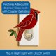 thumbnail image 3 of Vitral con forma de cardenal rojo Night Light Gift Essentials, 3 of 8