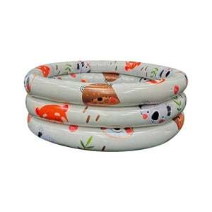 Piscina Inflable Redonda 90 Cm. Diámetro Para Niños +3 Años Animales Exóticos