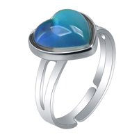 Ioensy - Anillo Que Cambia De Color Anillo Abierto Delicado Para Regalos De Cumpleaños Citas De Aniversario