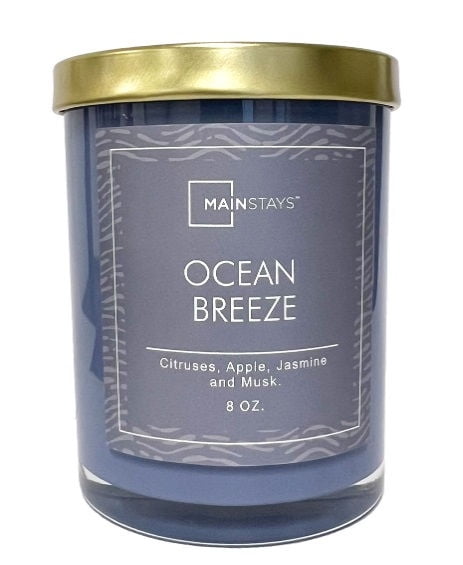 Mainstays - Velas Y Esencias Aromática Ocean Breeze 8 Oz, 1 Un Azul