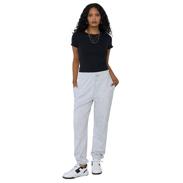 Buzo Mujer Jogger Gris Melange Corona