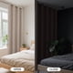 thumbnail image 2 of Cortinas de ventana CUCRAF 100% opacas de lino sintético, 183 x 183 cm, 2 of 9