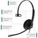 thumbnail image 4 of Auriculares para teléfono Yealink YHS34 Lite Mono con micrófono, 4 of 7