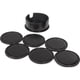 thumbnail image 2 of Juego de posavasos Royce Leather de 6 piezas, redondos, de piel genuina, negro, 2 of 4