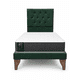 thumbnail image 3 of Cama Plaza y Media Verde Botella Capitoné  + Colchon Mery Desing, 3 of 9