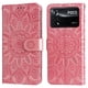 thumbnail image 4 of Funda tipo cartera FOXDOCK para Xiaomi Poco X4 Pro 5G , diseño girasol en relieve, cuero PU, cierre magnético, soporte y tarjetero, 4 of 5