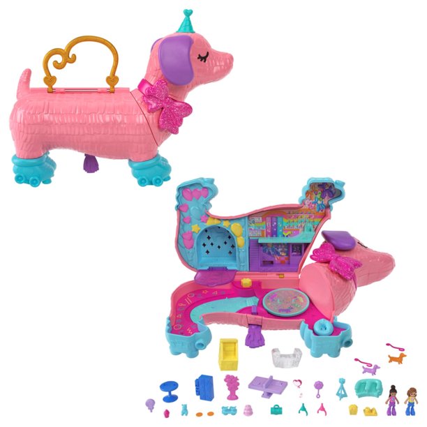 Juegos didácticos Polly Pocket - Set Compacto Fiesta de Perrito - Mattel