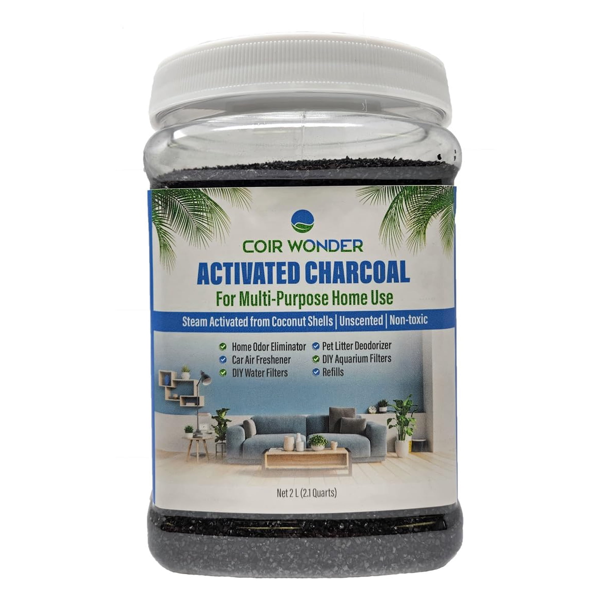 Absorbedor De Olores De Carbón Activado Coir Wonder, 1 Kg