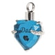 thumbnail image 1 of amor corazón azul cristal urna memorial ceniza recuerdo cremación colgante papá, 1 of 5