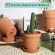 thumbnail image 5 of Macetas de barro para plantas Vensovo, terracota, 15 cm, con platillo, paquete de 4, 5 of 7