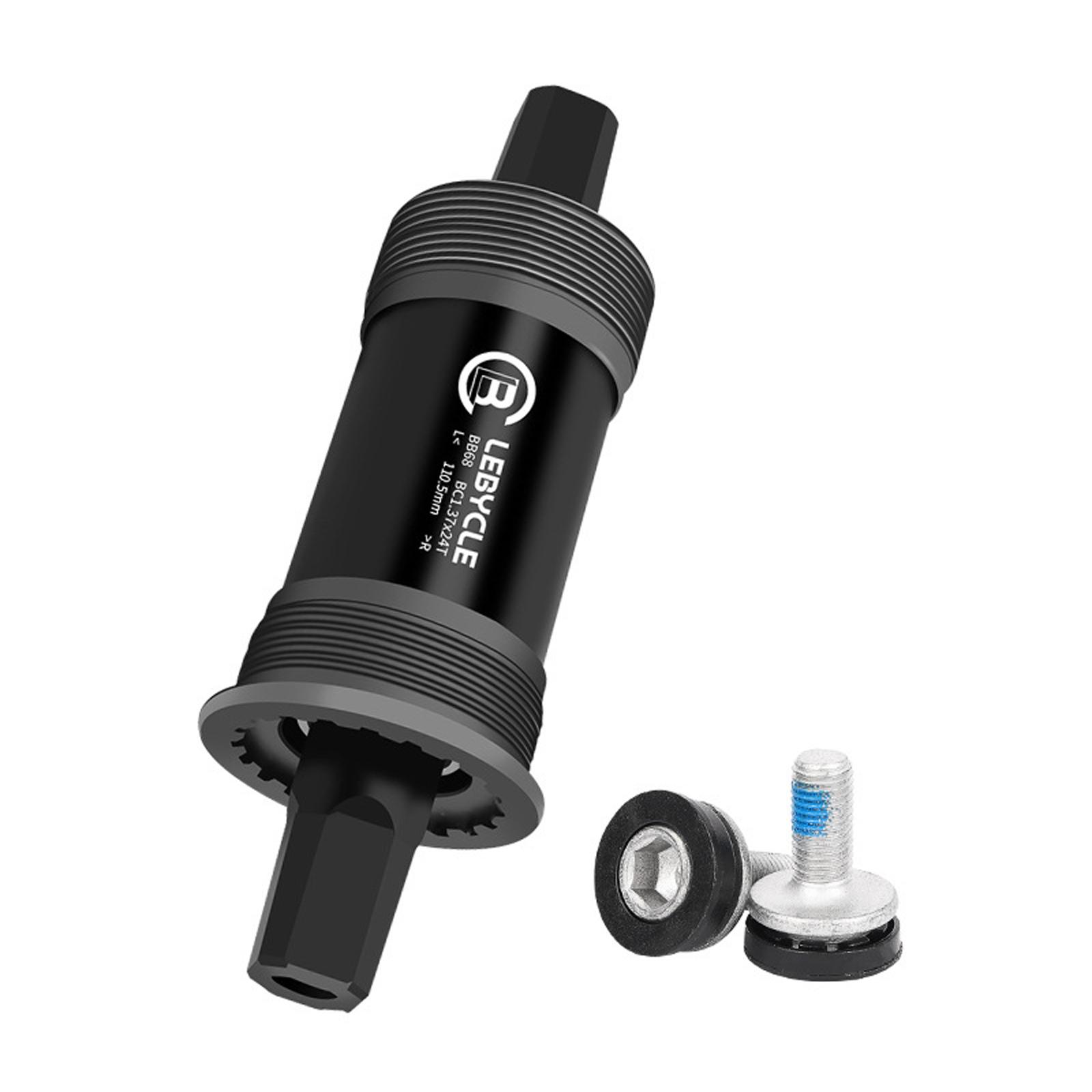 Ioensy - Agujero Cuadrado Cónico Cuadrado De Bicicleta Con 2 Tornillos Soporte Inferior De Bicicleta 110,5 Mm