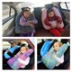 thumbnail image 4 of Almohada de viaje FHSGGP para niños y adultos, soporte para coche, rosa colorido, 4 of 6