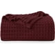thumbnail image 1 of Blanket Utopia Bedding con forma de gofre, 100% algodón, 300 g/m², color burdeos, 1 of 3