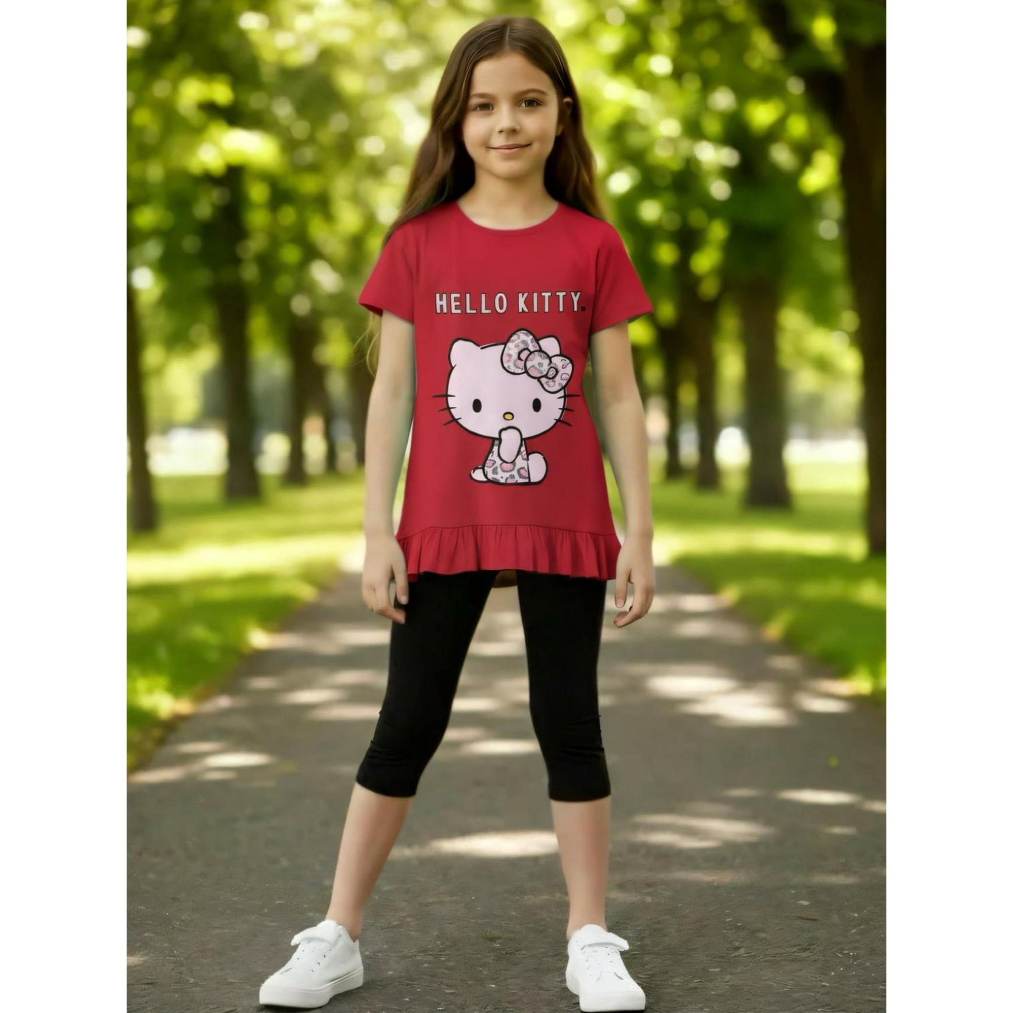 Conjunto Niña Hello Kitty Rojo 6