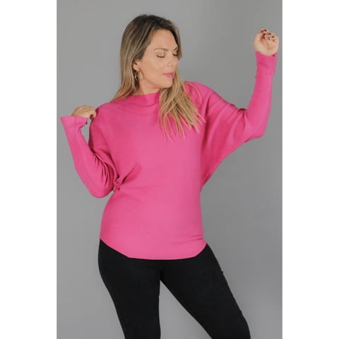 Likeshop - Sweater Mujer Manga Larga Murciélago Tejido Botones 6020