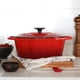 thumbnail image 1 of Cacerola Roja 24 Cms. Oval, 1 of 2