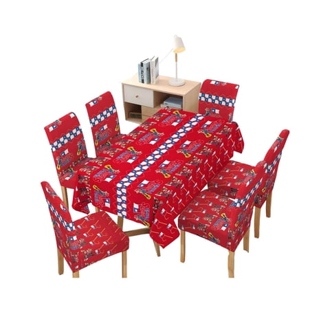 Tengfei - Mantel Fiestas Patrias Con 6 Fundas De Sillas