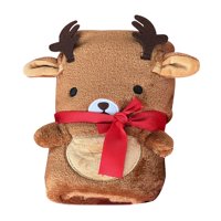 Magideal - Manta Navideña, Manta De Aire Acondicionado, Decoración Para Hombres Y Mujeres, Manta De Franela Versátil, Manta De Cama, Manta Navideña Para Cama Alce