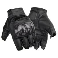 Ioensy - Guantes De Moto Medio Dedo Cuero De Pu Ajuste Para Entrenamiento De Moto De Cross Verano M
