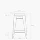 thumbnail image 3 of Taburete Medio 66 Tolix Asiento Madera Negro, 3 of 3