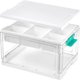 thumbnail image 1 of Vtopmart Caja de almacenamiento transparente de plástico de 24 qt con base para bloques de construcción, 1 of 3