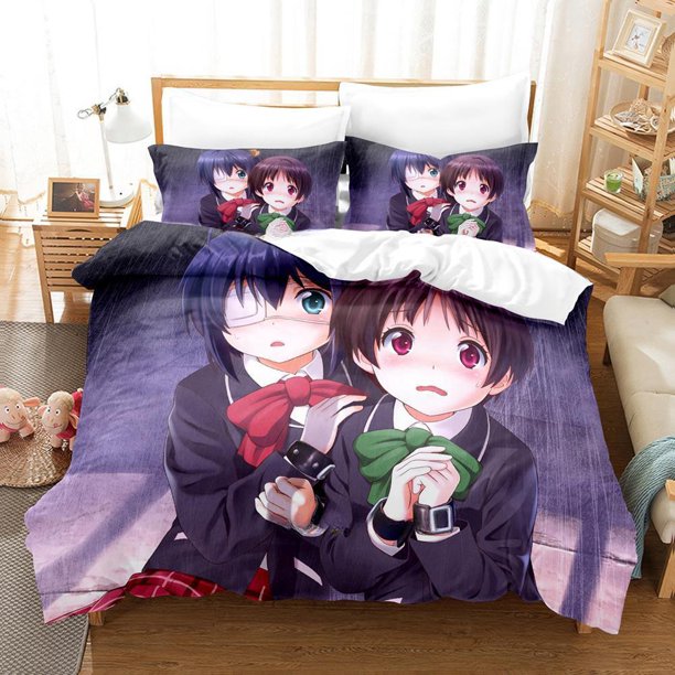 Kawaii Girl Love Chunibyo Other Delusions Bedding Set Single Twin Full Size Bed Set Adult Kid Bedroom Duvetcover Sets Bed Sheets