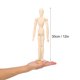 thumbnail image 2 of Figura de arte kukmakri de 30 cm, juego de 5, modelo de madera posable, 2 of 7