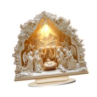 Bothyi - Estatua De Acrílico Plana 2D, Figura Coleccionable De Pesebre Navideño Navideño