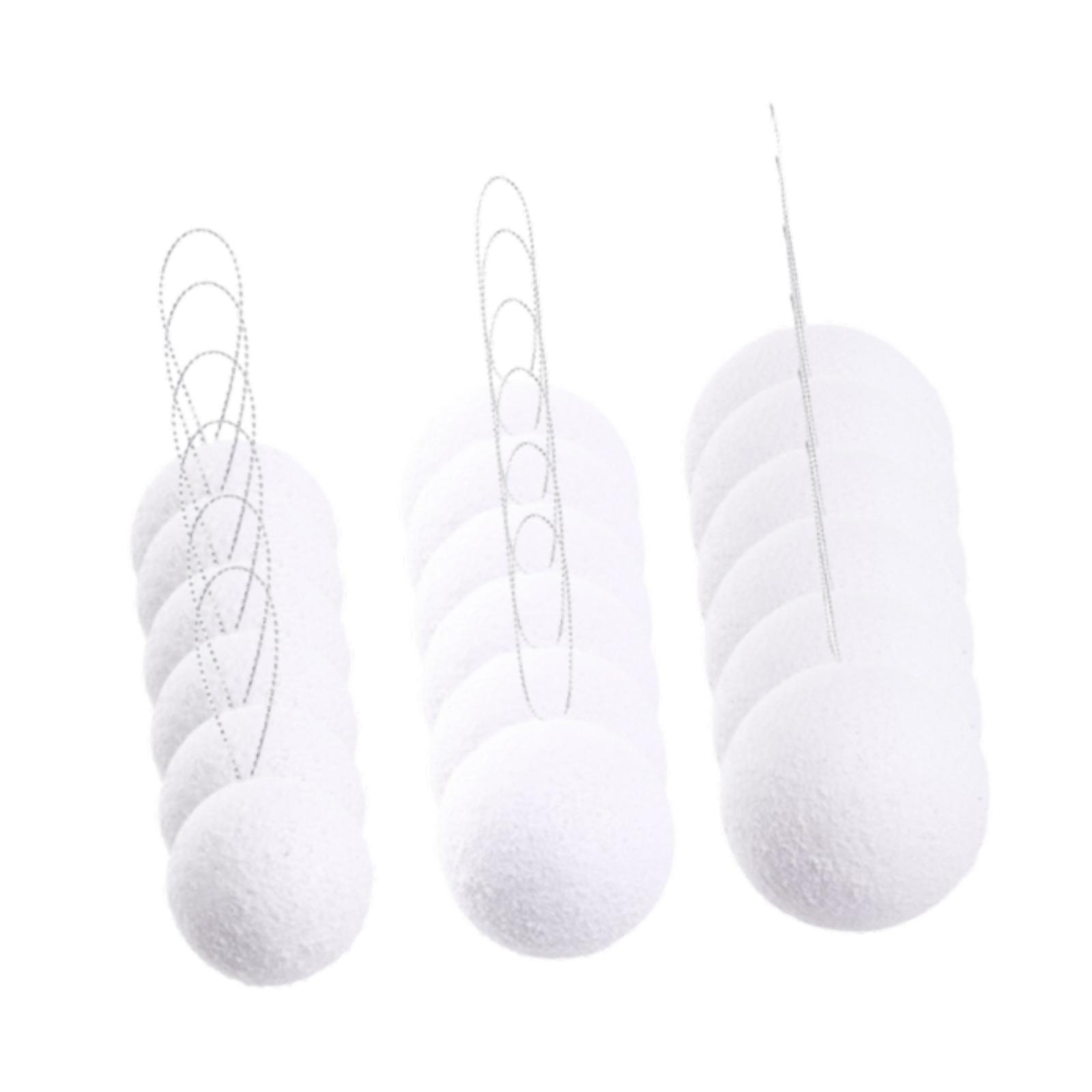 Magideal - 18 Bolas Navideñas Blancas, Decoración Para De Navidad, Colgantes Irrompibles, Adornos Navideños Para Fiestas De Año Nuevo En Interiores.