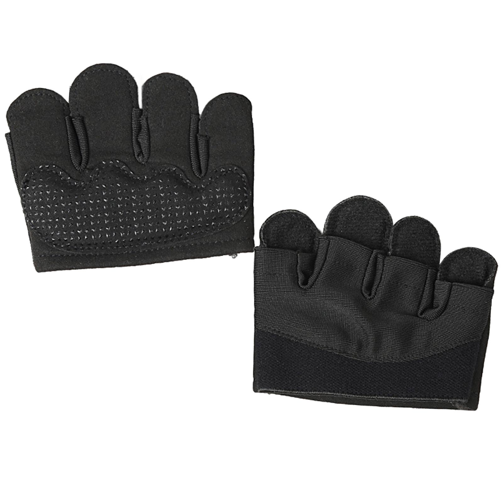 Magideal - Guantes De Entrenamiento, Guantes Sin Dedos, Protección De Manos, Guantes De Levantamiento De Pesas A Prueba De Golpes, Guantes De Gimnasia Para Adult Negro M