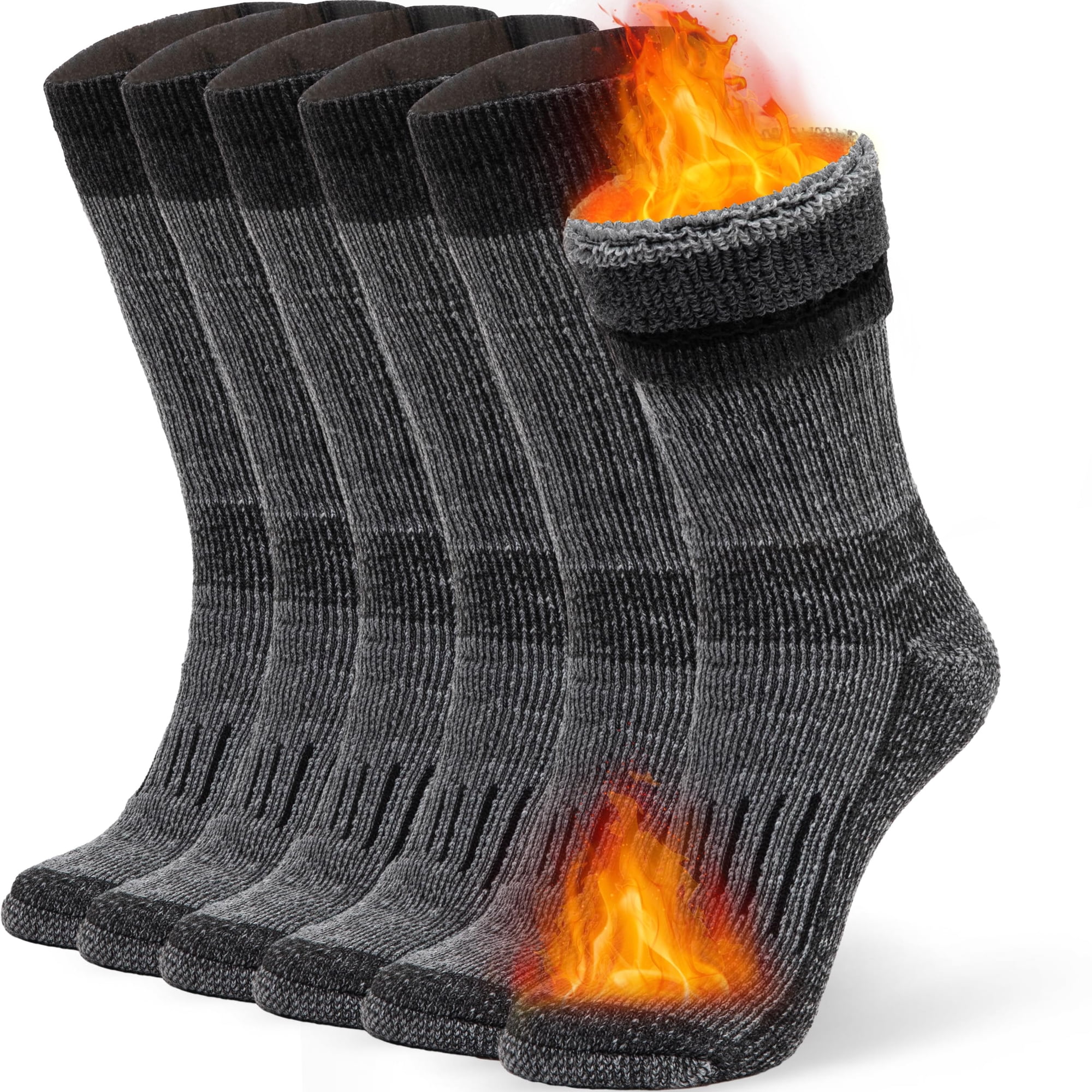 Calcetines De Lana Alvada Warm Thermal Para Invierno Charcoal Sm