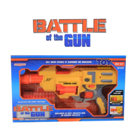 Total Click - Juguete Lanzador De Dardos Con 20 Dardos Amarillo Infantil