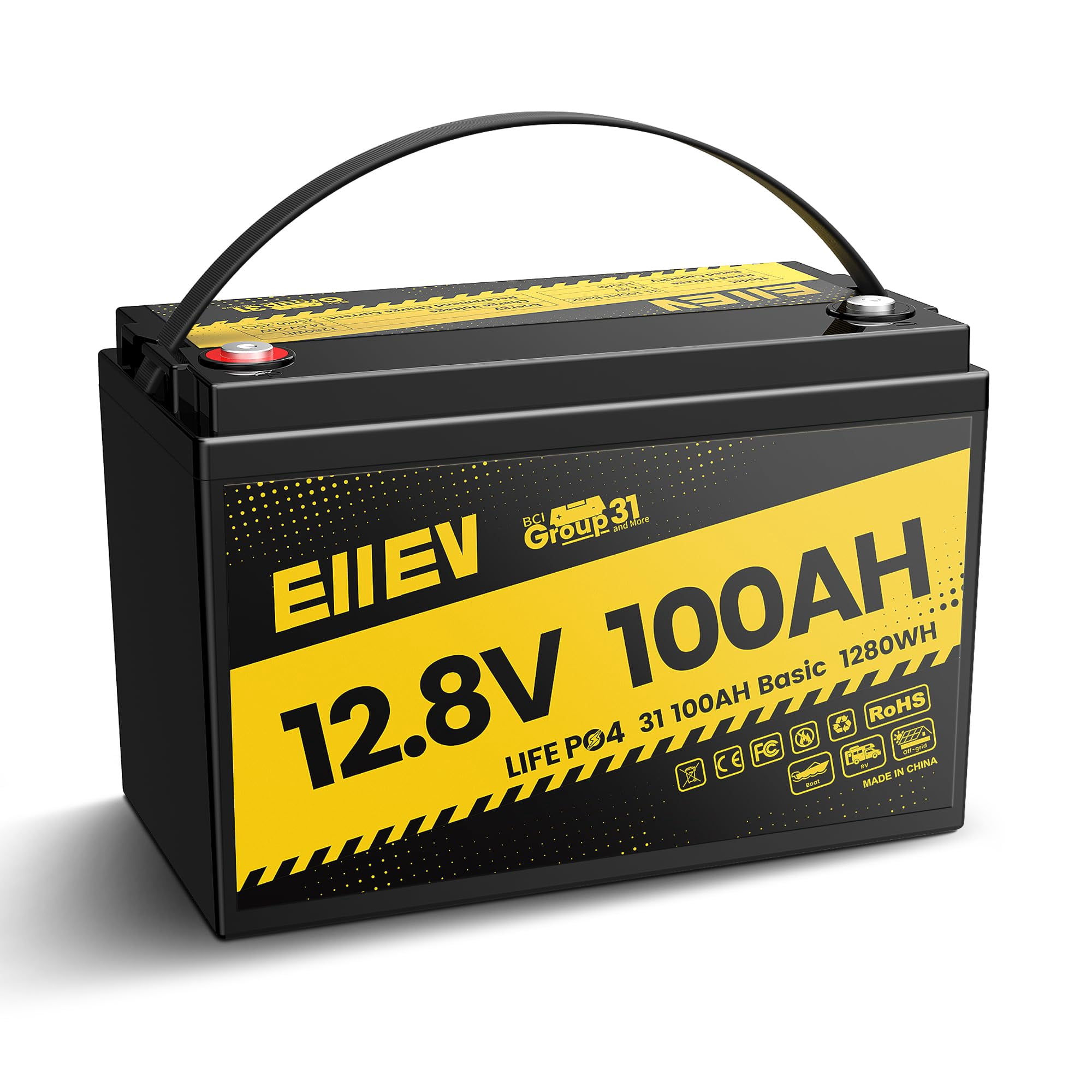 Batería Eiiev 12v 100ah Lifepo4 De Ciclo Profundo Grupo 31