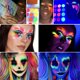 thumbnail image 4 of Paleta de sombras de ojos con purpurina de neón Afflano que brilla en la oscuridad, 4 of 9